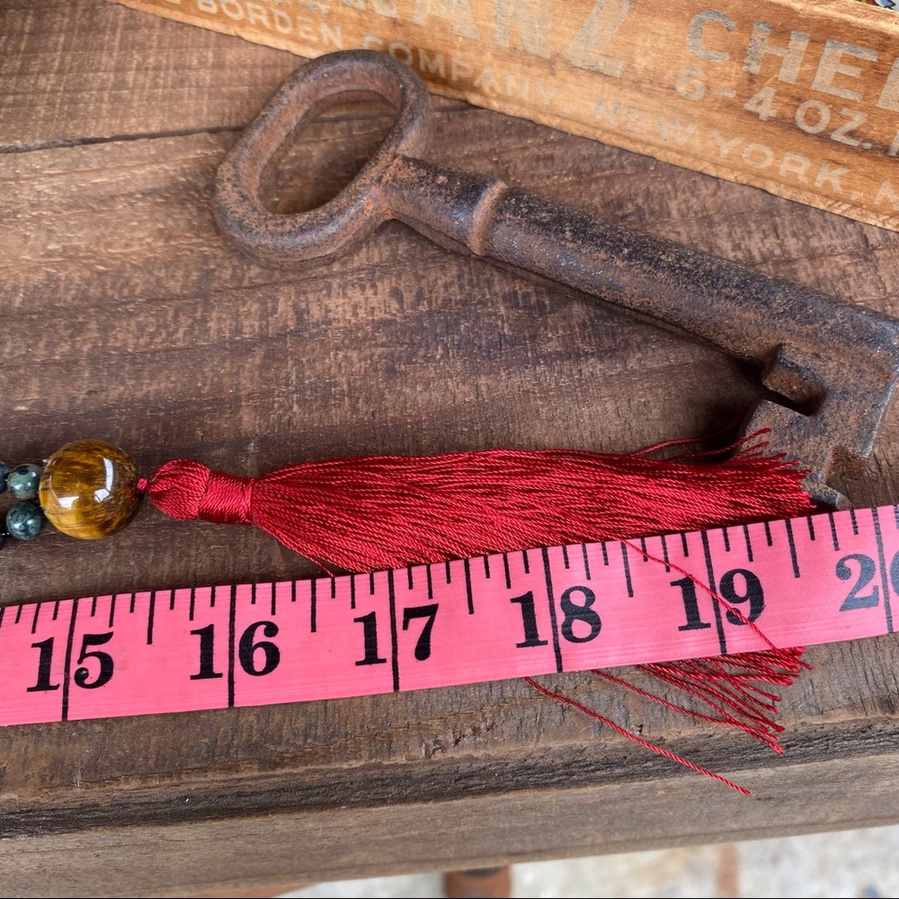 โจGREEN JASPER/ROSEWOOD/TIGER EYE MALA NECKLACE - Picture 14 of 16